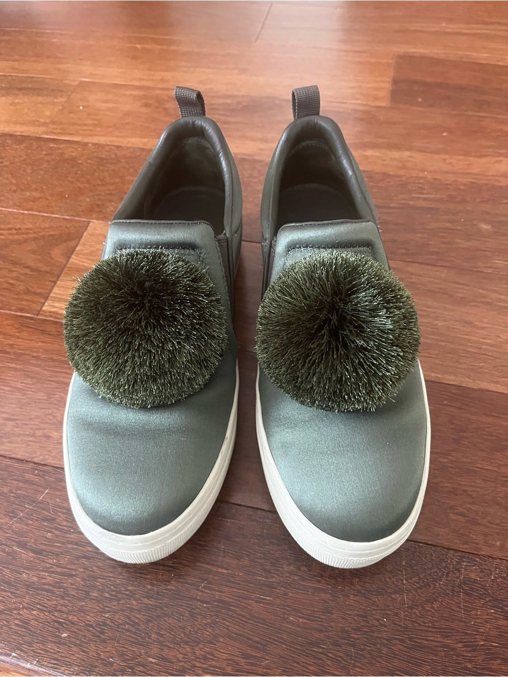Tory Burch Olive Pom-Pom Slip-On Sneakers - Women